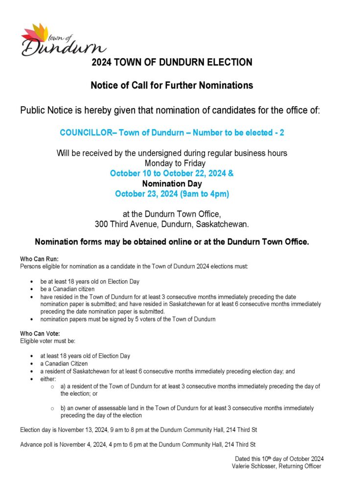 Call for Further Nominations 2024